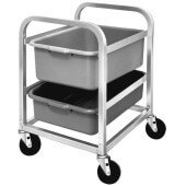 502LS Channel Manufacturing, 19" x 26" x 29 1/2" Stainless Steel Lug Rack, 2 Lug Capacity