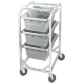 503LS Channel Manufacturing, 19" x 26" x 40 1/2" Stainless Steel Lug Rack, 3 Lug Capacity