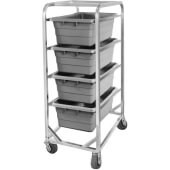 504LS Channel Manufacturing, 19" x 26" x 53" Stainless Steel Lug Rack, 4 Lug Capacity