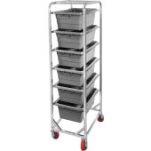 506LS Channel Manufacturing, 19" x 26" x 70 1/2" Stainless Steel Lug Rack, 6 Lug Capacity