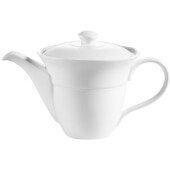 HMY-TPW16 CAC, 16 oz Harmony Porcelain Teapot w/ Lid, Super White (12/case)