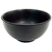 666-4-BLK CAC, 10 oz Japanese Style Ceramic Rice Bowl, Black (12/case)