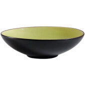 666-15-G CAC, 20 oz Japanese Style Ceramic Soup Bowl, Golden Green / Black (12/case)