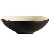 666-15-W CAC, 20 oz Japanese Style Ceramic Soup Bowl, Creamy White / Black (12/case)