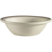 AZ-11 CAC, 5 oz Arizona Ceramic Fruit Bowl, American White / Brown (12/case)
