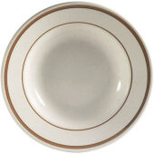 AZ-3 CAC, 10 oz Arizona Ceramic Soup Bowl, American White / Brown (12/case)