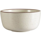 AZ-95 CAC, 9.5 oz Arizona Ceramic Jung Bowl, American White / Brown (12/case)
