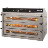 PIZ6G Doyon, 70,000 Btu Gas Pizza Deck Oven, Triple Deck, Countertop