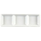 ARG-D3 Vertex China, 1.5 oz Signature Porcelain 3-Compartment Sauce Dish, Bright White (12/case)