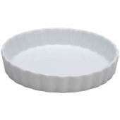 ARG-Q7 Vertex China, 16 oz Market Buffet Porcelain Quiche Dish, Bright White (12/case)