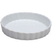 ARG-Q10 Vertex China, 32 oz Market Buffet Porcelain Quiche Dish, Bright White (12/case)