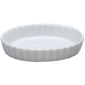 ARG-OQ6 Vertex China, 7 oz Market Buffet Porcelain Quiche Dish, Bright White (12/case)