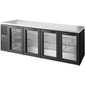 True TBR108-RISZ1-L-B-GGGG-1 108" Glass Door Back Bar Cooler