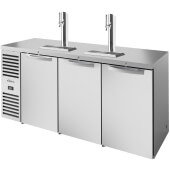 TDR84-RISZ1-L-S-SSS-1 True, 84" Direct Draw Beer Dispenser, 4 Keg, 2 Tap