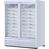 TJMI-55SDW(B)-N Turbo Air, 65" 2 Glass Door Indoor Ice Merchandiser Freezer
