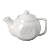 SAU-TP Vertex China, 15 oz Sausalito Teapot w/ Lid, White (12/case)