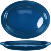 CAN-12-LB International Tableware, 9 3/4" x 7 1/2" Cancun Ceramic Plate, Light Blue (12/case)