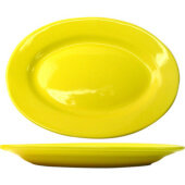 CA-13-Y International Tableware, 11 1/2" x 8 1/4" Cancun Ceramic Plate, Yellow (12/case)