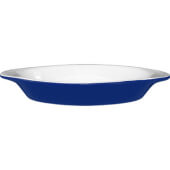 WRO-8-EW-CB International Tableware, 8 1/2" Ceramic Welsh Rarebit Dish, Cobalt Blue / European White (12/case)