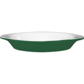 WRO-8-EW-G International Tableware, 8 1/2" Ceramic Welsh Rarebit Dish, Green / European White (12/case)