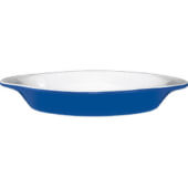 WRO-8-EW-LB International Tableware, 8 1/2" Ceramic Welsh Rarebit Dish, Light Blue / European White (12/case)