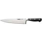 KFCC-G81 CAC, 8" Schnell Granton Edge Chef Knife w/ Black Handle