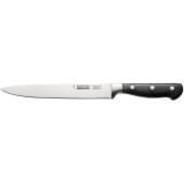 KFCV-G80 CAC, 8" Schnell High Carbon Steel Carving Knife w/ Black Handle