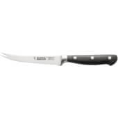 KFTM-G51 CAC, 5" Schnell High Carbon Steel Tomato Knife w/ Black Handle