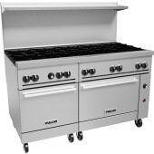 60SS-10BP Vulcan, 358,000 Btu Propane Gas Restaurant Range, 10 Burner, 2 Standard Oven