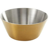 Vasca Portabevande In Alluminio Martellato American Metalcraft, Finitura Oro, 48x35x21 Cm