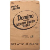 Domino 404182, 50 Lb Pure Cane Medium Brown Sugar