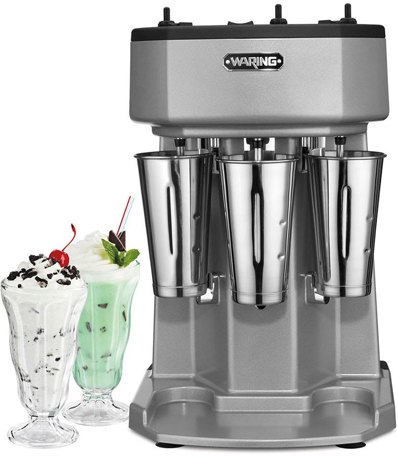 Waring WDM360TX Heavy-Duty Triple-Spindle Drink Mixer with Timer