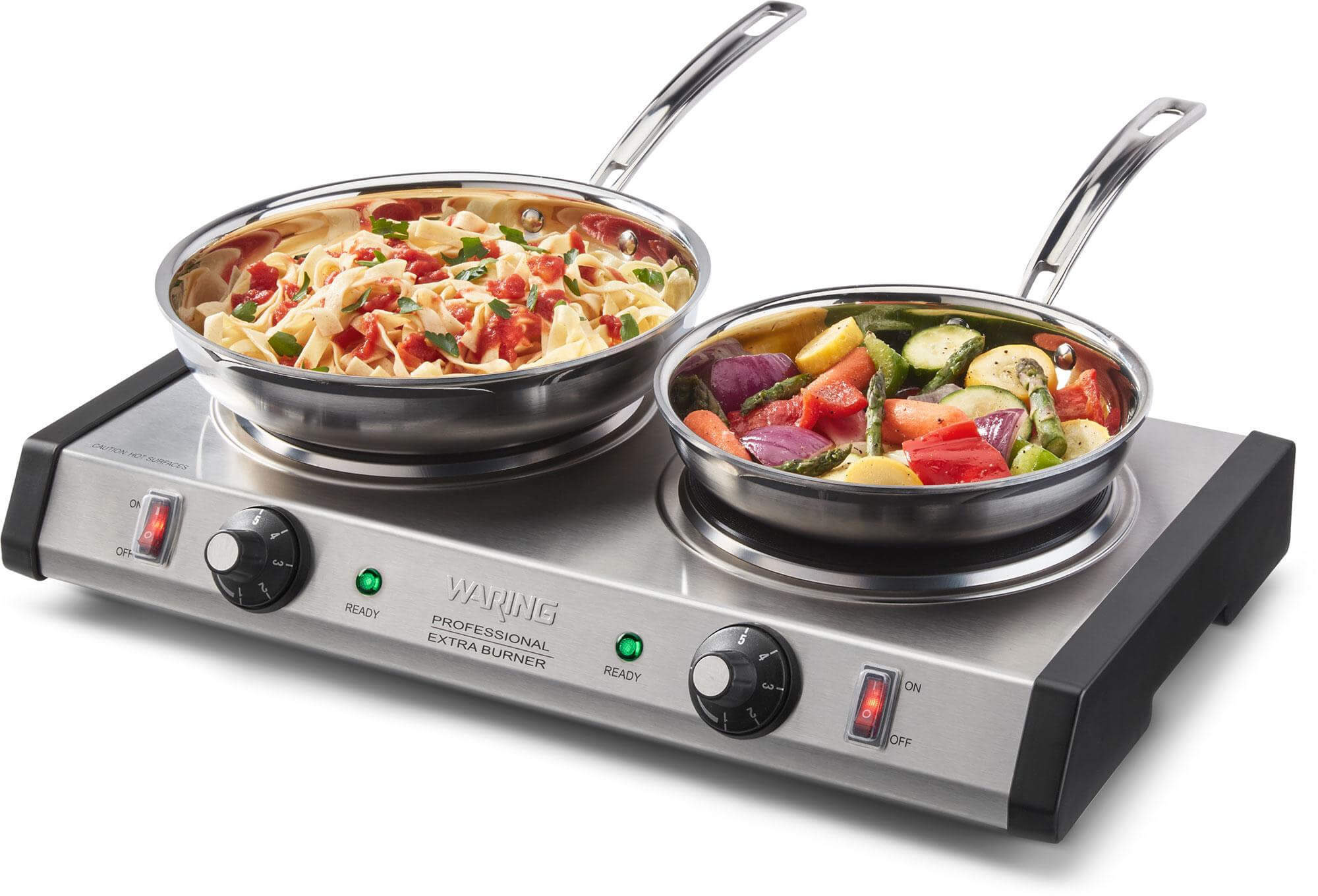 Waring WDB600X, 1.8 kW Electric Countertop Range, Double Burner