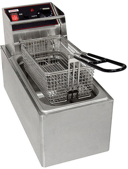 Cecilware Pro EL2X15 Electric Countertop Fryer with Two 15 lb. Fry Pot