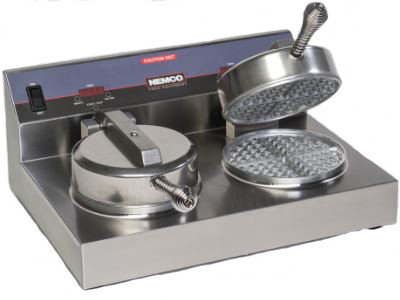 Nemco 7000A-2S240 SilverStone Non-Stick Dual Waffle Maker - 240V