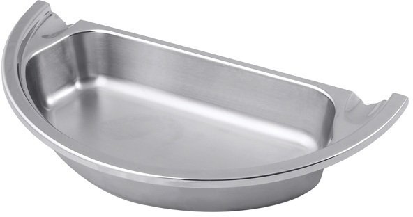 Spring USA 572-66/12 6 qt Half Size Round Chafer Induction Food Pan,  Stainless