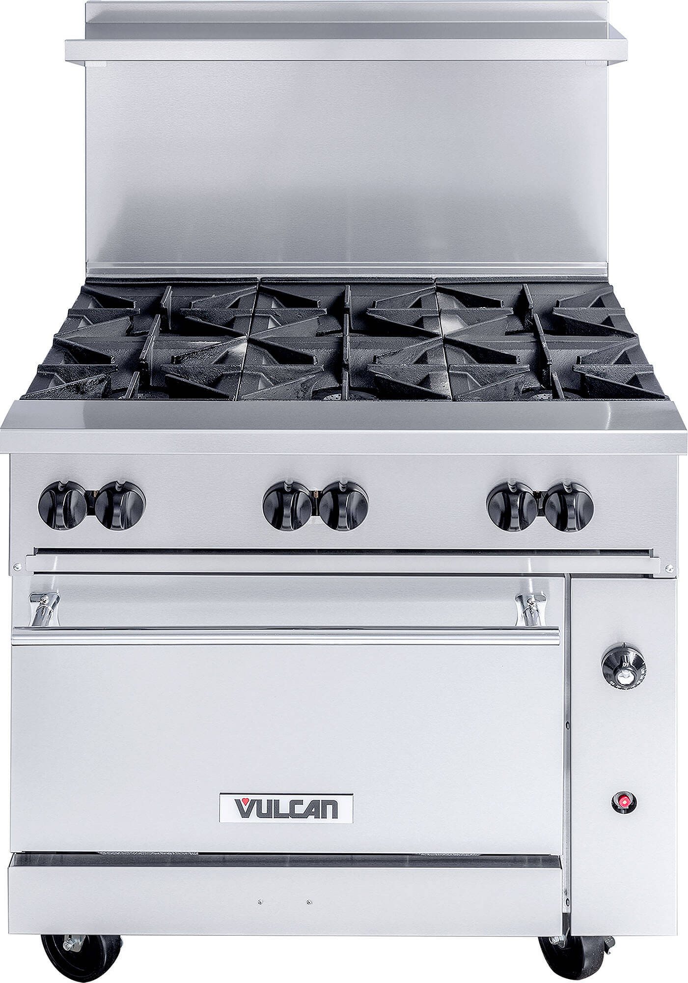 Vulcan 6 burner clearance range