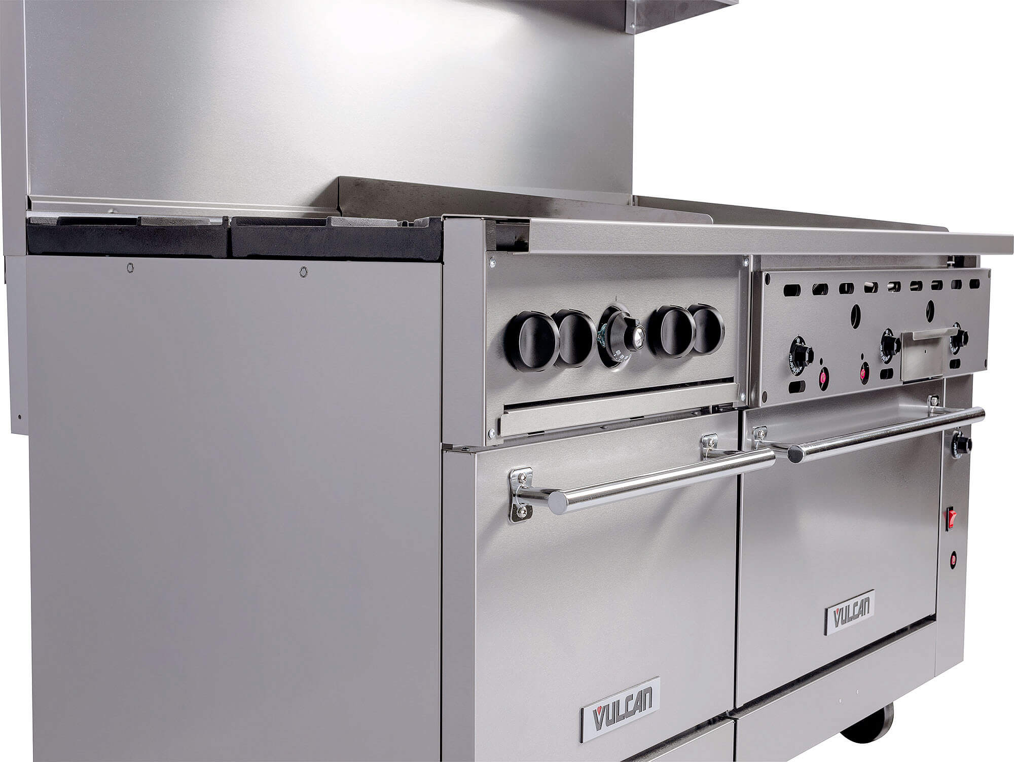 Vulcan 60SS-6B24GBN Endurance 6-Burner 60 Natural Gas Range with 24  Griddle/Broiler and Standard Oven Base - 268,000 BTU