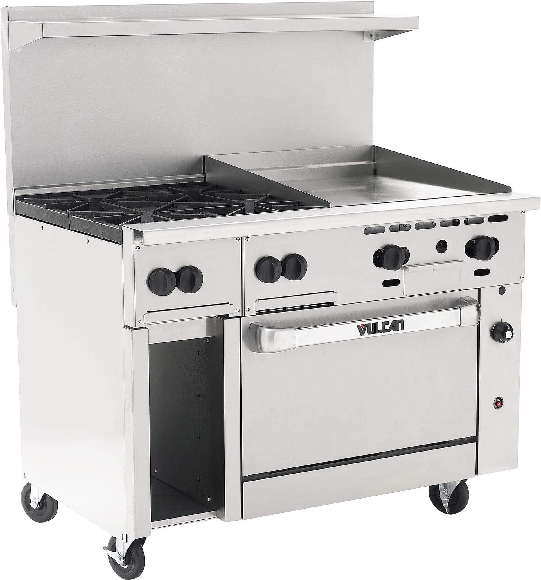 n*0様 Volcanic  Vulcan 48S-4B24GN, 4 Burner Natural Gas Restaurant Range w/ 24