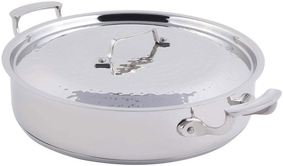 C.A.C. SSBZ-25, 25 Qt Stainless Steel Brazier with Lid