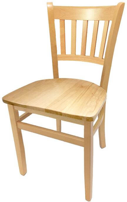 Oak Street Manufacturing WC102NT, Vertical Slat Back Solid Wood