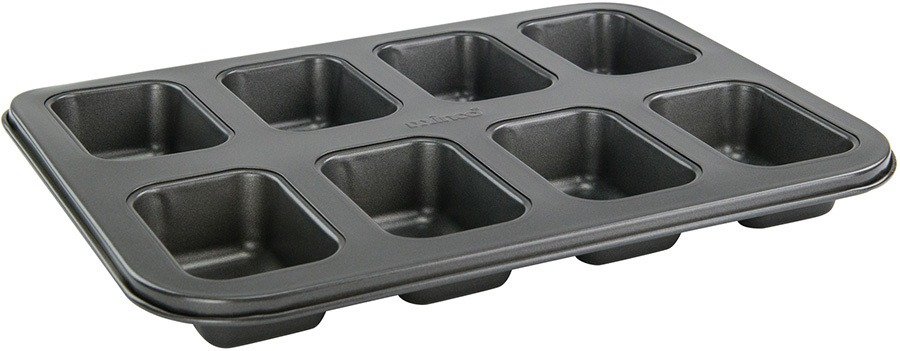 Winco HLF-8MN 8-Section Non-Stick Carbon Steel Mini Loaf Pan - LionsDeal