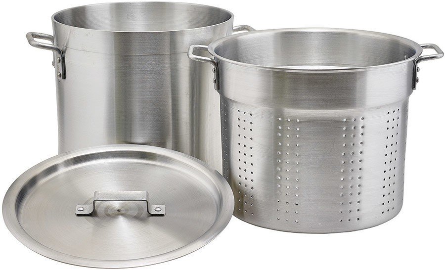 Winco (SSDB-16) Stainless Steel 16 qt. Double Boiler with Cover