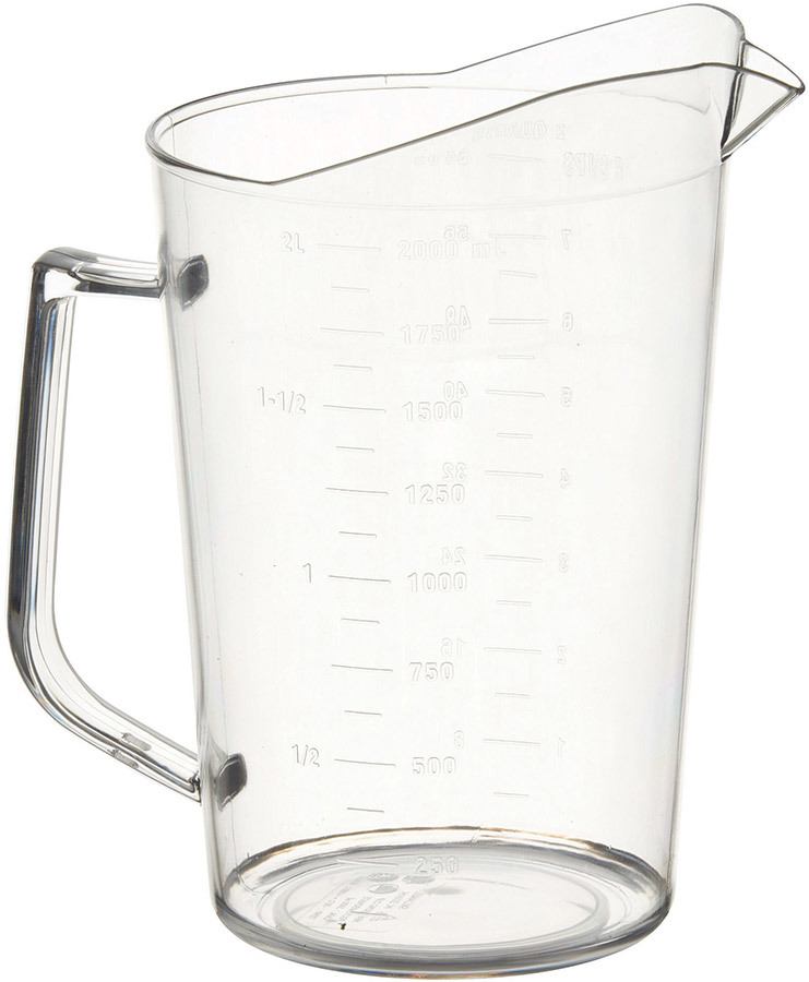 Winco PMU-25 1 Cup Graduation Markings Clear Polycarbonate Measuring Cup