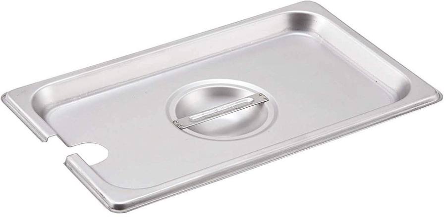 食器 WJ Winco SPCQ, 1/4 Size Stainless Steel Steam Table Food Pan Slotted