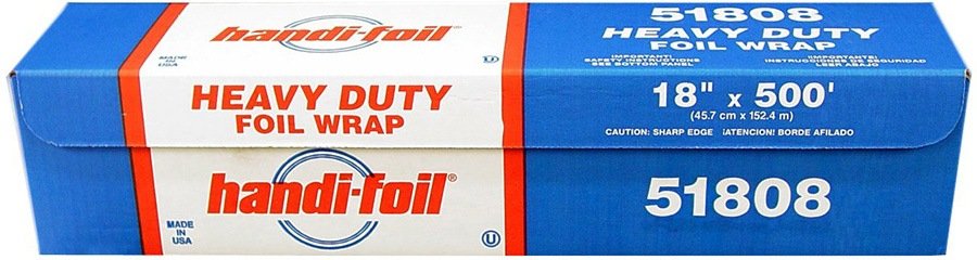 HFAinc 58100, 500 Count 8 x 10 3/4 Interfolded Aluminum Foil Sheets  (6/Case)