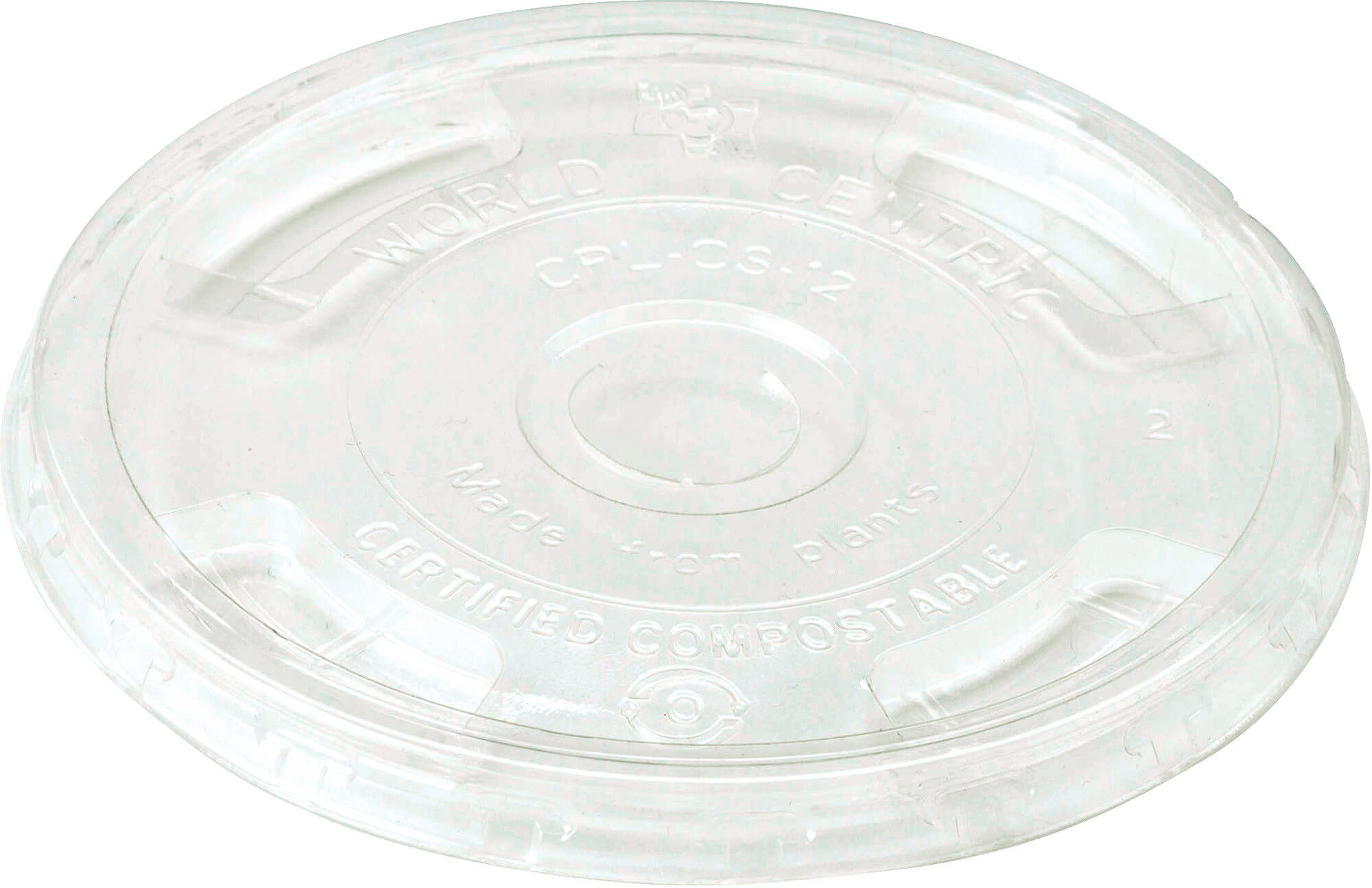 Solo 626TS Clear Flat Lid with Straw Slot - 1000/Case