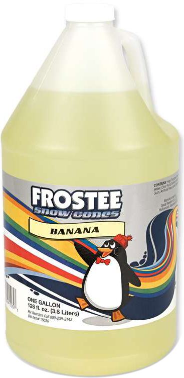 Great Western 15030, Frostee 1 Gallon Banana Snow Cone Syrup (4/Case)