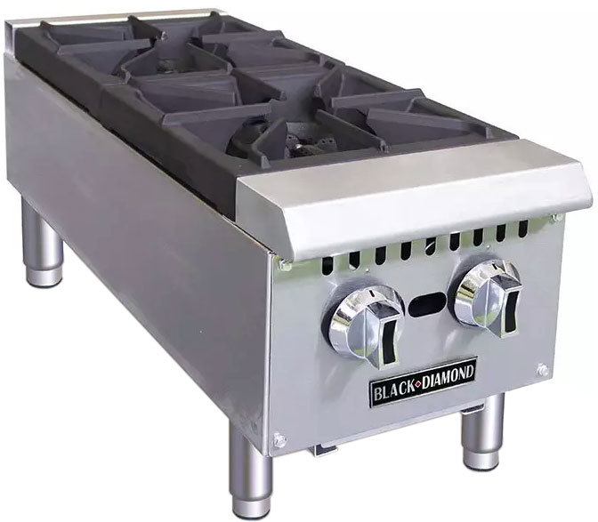 Black Diamond BDCTH-24, 100,000 BTU GAS Hot Plate, Countertop, 4 Burners