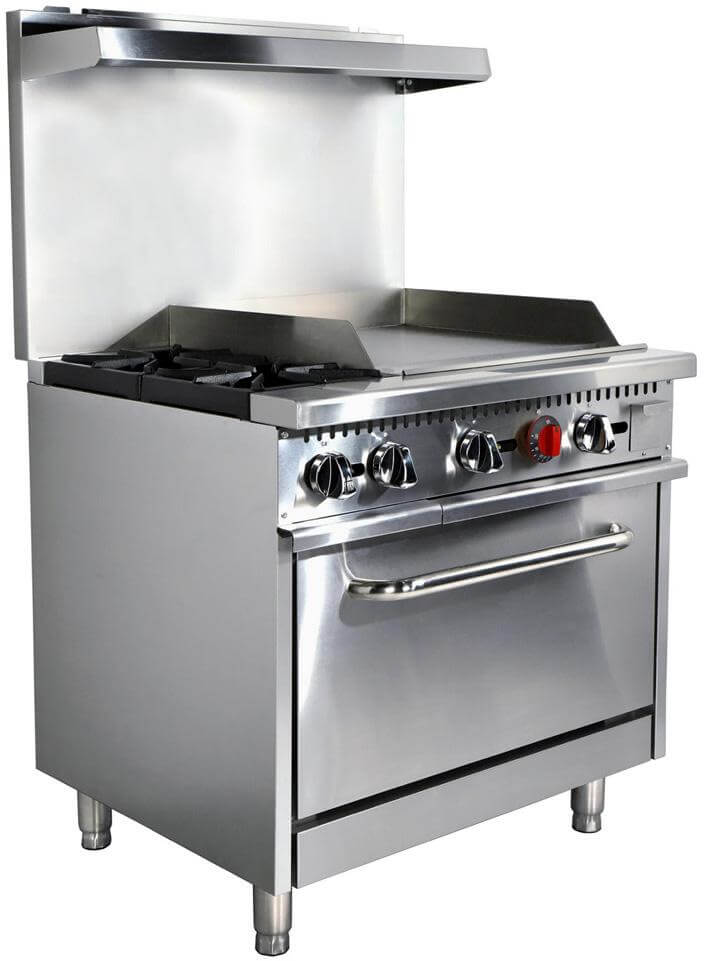 テーブル・机 rinogo Black Diamond BDGR-3624G/NG, 2 Burner Gas Restaurant Range w/ 24